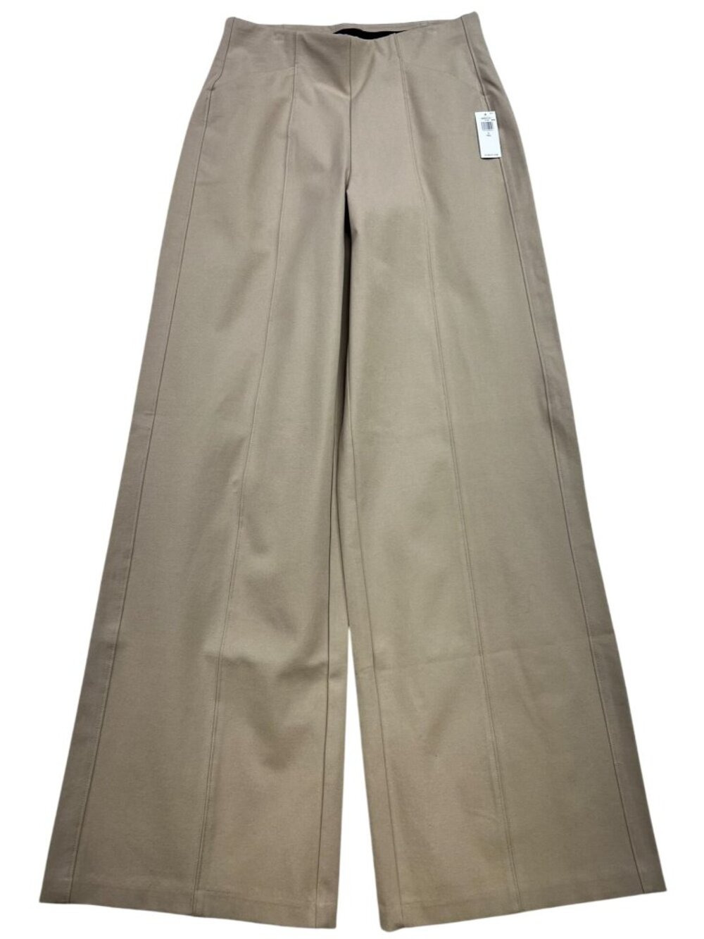 Old Navy Women's High-Rise Pixie Wide-Leg Pants Flat Front Size S Tall Beige